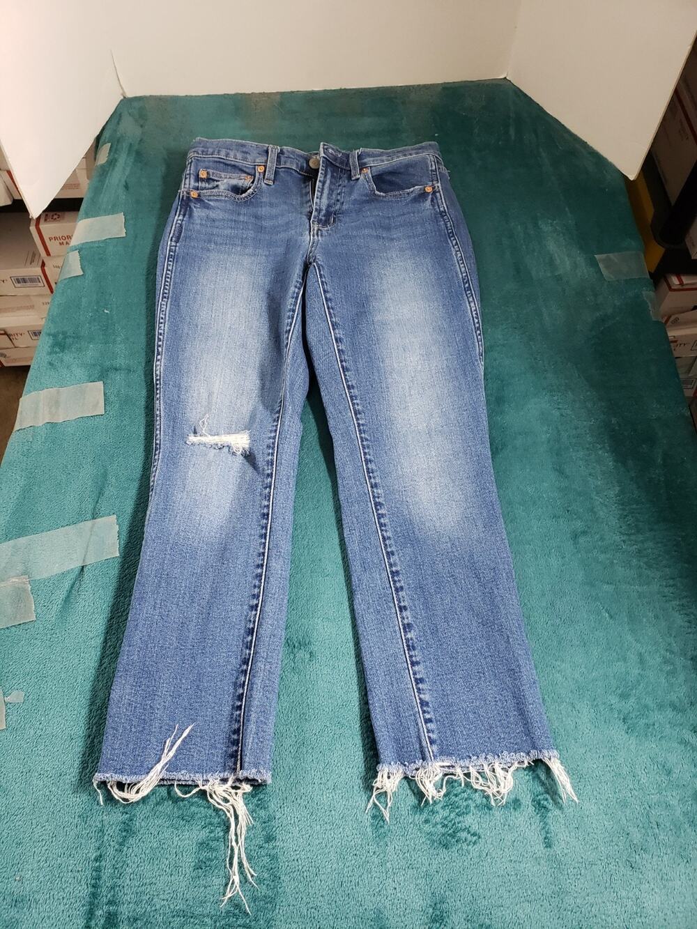 Gap Jeans Size 4 Petite Womens Blue Stretch Pants Mid Rise Vintage Slim Straight